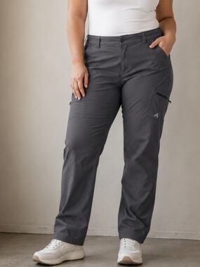 Eddie Bauer Charcoal Straight-Leg Utility Pants